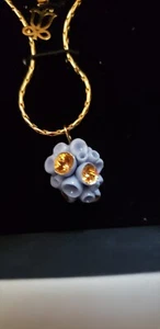 Both LLADRO NECKLACE & EARRINGS, Golden Blue Reef, BNIB, FREE SHIP, Gorgeous!! - Picture 1 of 24