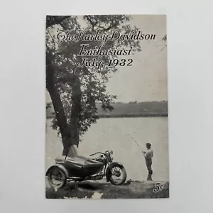 The Harley Davidson Enthusiast Magazine July 1932 - Original - Picture 1 of 10