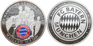Medaille - FC Bayern München - Champions League Sieger Mailand 23.5.2001 - Bild 1 von 1