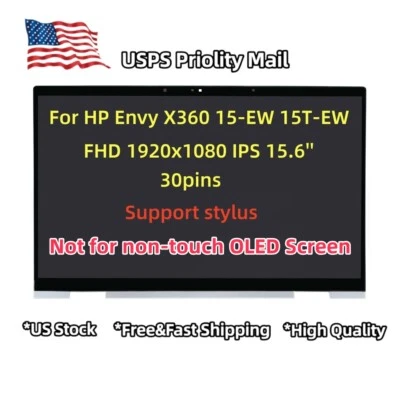 For HP Envy X360 15-EW0013DX 15-EW0023DX IPS LCD Touch Screen Digitizer Assembly