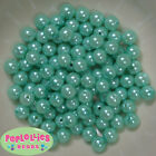 10mm Turquoise Blue Pearl Finish Acrylic Bubblegum Beads Lot 50 Pc.chunky