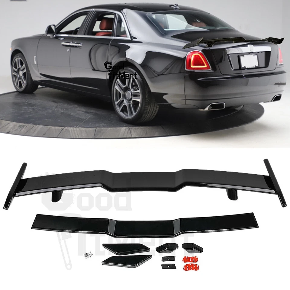 Para Rolls-Royce Ghost 2010-2024 TRD estilo porta-malas traseiro spoiler asa preto brilhante - Imagem 1 de 4