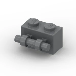 Lego 15x Stein Griff 1x2 brick handle 30236 dunkelgrau dark bluish gray - Picture 1 of 1