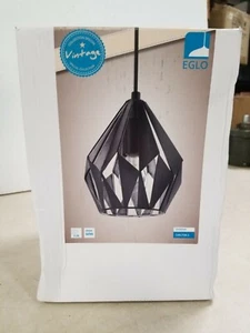 Eglo Carlton 3 1-Light Matte Black Pendant 202035A - Picture 1 of 5