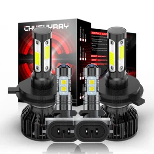 For Kia Rio5 2007-2011 - H4 9003 881 LED Headlight + Fog Light Combo Bulbs - Picture 1 of 23