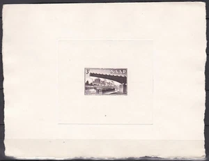 Saar Sc234 Bridge Building, Industry, Rare Die Proof - Picture 1 of 1