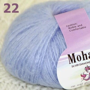 Lot of 1-8 Balls X 25g Fluffy Soft Mohair Lace Crochet Shawl Hand Knitting Yarn - Picture 1 of 136