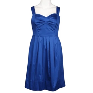 Abito corto cotone donna Ricco blu scollo a cuore tubino tasche tg 20W - Foto 1 di 5