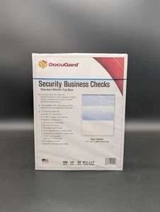 Docugard Security Business Checks 11 8.5x11 Blue Marble Top 500/Ream 04501 - Picture 1 of 2