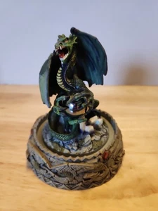 Escultura Franklin Mint Dragonfire Michael Whelan LE A5647 con cúpula de vidrio fantasía - Imagen 1 de 9