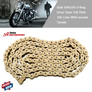 Gold 530x150 O-Ring Drive Chain 530 Pitch 150 Links 9850 pounds Tensile - Picture 1 of 12