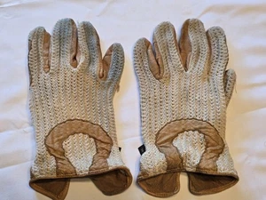 Reitsport Luvas Reithandschuhe Häkelrücken und Leder Größe 8 gebraucht A - Bild 1 von 6