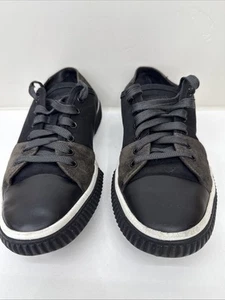 Prada Black Leather Stratus Luxury Sneaker 4E 3058 Men's 11 - Picture 1 of 10