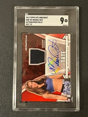 Miesha Tate 2013 Topps UFC Knockout Auto Relic Red /5 SGC 9 - Image 1 of 2