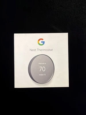 Brand New Sealed Box Google Nest Smart Thermostat 4th Gen Charcoal G4CVZ-US - Image 1 of 2