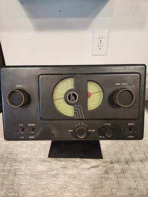 Receptor antigo Hallicrafters S-38A rádio HAM ondas curtas 4 bandas para peças como está - Imagem 1 de 4