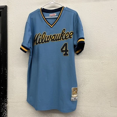Camiseta deportiva Mitchell & Ness Milwaukee Brewers 1982 Paul Molitor 54 XXL 100 % auténtica Foto 1 de 4
