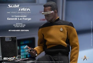 Star Trek: The Next Generation Action Figure 1/6 Lt. Commander Geordi La Forg... - Foto 1 di 5