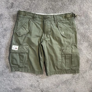 Denim & Supply Ralph Lauren Cargo Shorts Mens 30 (31x10) Green Khaki Military - Picture 1 of 12