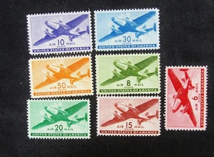 nystamps US Air Mail Stamp # C25-C31 Mint OG H L18x2728 - Imagen 1 de 2