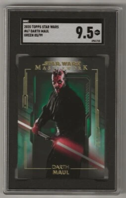 2020 Star Wars Masterwork #67 Darth Maul SGC 9.5 Green 85/99 - Image 1 of 2