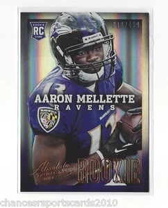 2013 ABSOLUTE AARON MELLETTE RC #d 019/499 BALTIMORE RAVENS - Picture 1 of 1