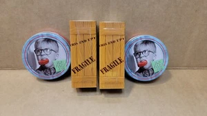 Lot Of 4 A Christmas Story Candy Tins Soap Sour Cherry Leg Lamp Orange Sours NEW - Picture 1 of 6