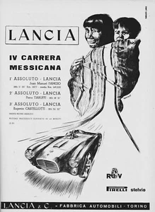 PUBBL.1953 LANCIA D23 D24 IV CARRERA PANAMERICANA MUDIO TARUFFI CASTELLONI - Picture 1 of 1