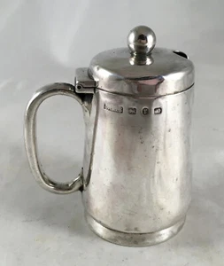 Victorian Silver Tankard Style lMustard Pot J G Birmingham 1891 47.6g A70017 - Picture 1 of 5