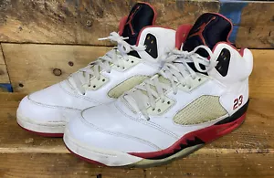 Nike Air Jordan 5 V Retro feuerrot schwarz Zunge 2013 136027-120 Größe 12 - Bild 1 von 8