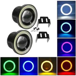 Proyector de luz antiniebla LED COB de 2,5"/3,5" para automóvil blanco ojos de ángel halo anillo lámpara DRL - Imagen 1 de 60