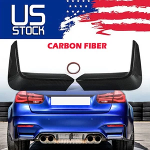 For 2015-2020 BMW F80 F82 F83 M3 M4 Carbon Fiber Look Rear Bumper Splitter Lip - Picture 1 of 9