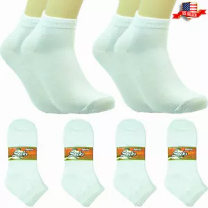 6 Pairs Women Fashion Cotton School Casual Ankle Low Cut Socks Size 9-11 white - Picture 1 of 3