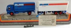 Herpa Ho 1/87 Truck MB Mercedes + Trailer Refrigeration Brüssel IN Box - Picture 1 of 4