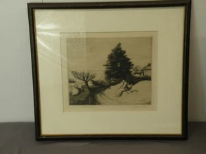 Radierung Paul Kälberer, 1933, signiert - Bild 1 von 5