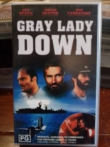 Gray Lady Down VHS Charlton Heston David Carradine Naval Action Thriller PAL - Picture 1 of 3