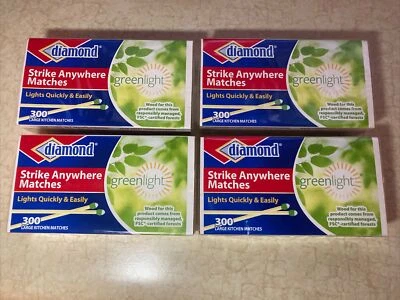 (4 boxes) (300 per box)Vintage Diamond Strike Anywhere Matches - Image 1 of 4