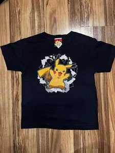 Pokemon T Shirt Youth XS Navy Blue Tee Pikachu 2007 Nintendo Graphic - Picture 1 of 5