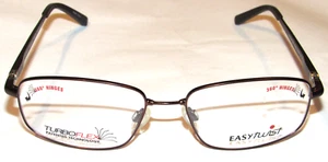 NEW EASYTWIST TURBOFLEX ET966 EYEGLASS FRAMES! 53□16 135 BROWN METAL FULL RIM! - Picture 1 of 18