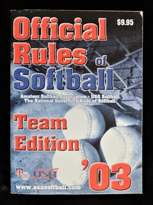 Official Rules of Softball Team Edition '03 Amateur Softball Association PB 2003 - Picture 1 of 2