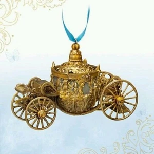 CINDERELLA~GOLD COACH~Action~Film~Princess~ORNAMENT+BOX~NWT~Disney Store~2015 - Picture 1 of 12