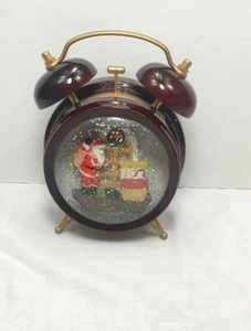LED Glitter Acqua Spinner Scena Neve Decorazione Natalizia Babbo Natale Orologio 1748-A - Foto 1 di 2