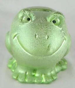 Green Sparkly Small Ceramic/ Plaster Frog Coin Bank Brand New Free Shipping      - Picture 1 of 12