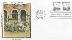 Cabriolet Anaheim CA Horse Police Patrol Pair 1880s USA Colorano Silk FDC 1988 - Picture 1 of 1