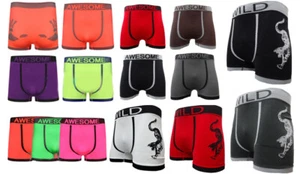 Mens Stretch Seamless Boxer Shorts Trunks Underpant Briefs Underwear Gift - Picture 1 of 28