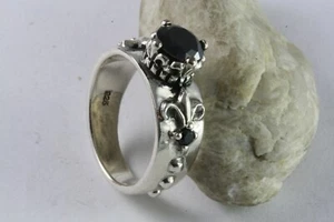 DESIGN ZIRKONIA STEIN DAMEN LILIEN RING ECHT 925 SILBER SILBERRING / 585 - Bild 1 von 4