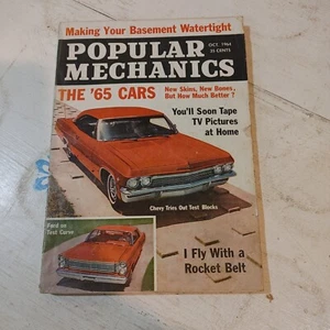 Popular Mechanics Magazine Ford on Test Drive, I Fly with a Rocket Belt Oct 1964 - Imagen 1 de 2