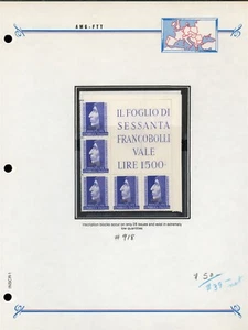 AMG-FTT BLOCCO ANGOLARE BUSH Page Lot #313 - SASSONE #154 SEE SCAN CV€70+ - Picture 1 of 2