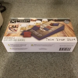 NEW - Tabletop Cornhole Drinking Game 9.4 x 4.9 x X2.4 Board, 8 Bags, 4 Glasses - Picture 1 of 1