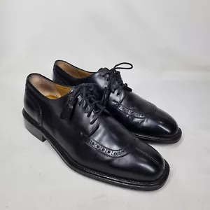 Joseph Abboud Men's Black Leather Lace Up Split Toe Derby Oxford Shoes Size 8.5D - Picture 1 of 12